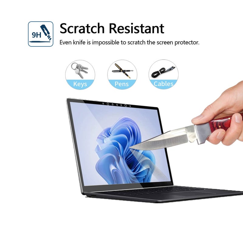 Adewayã€15 inch Tempered Screen Protector For Microsoft Surface Laptop 5/Laptop 6, 9H Hardness, HD Clear, Ultra Sensitivity, Surface Laptop4/3/2/1 Screen Protector - Image 5